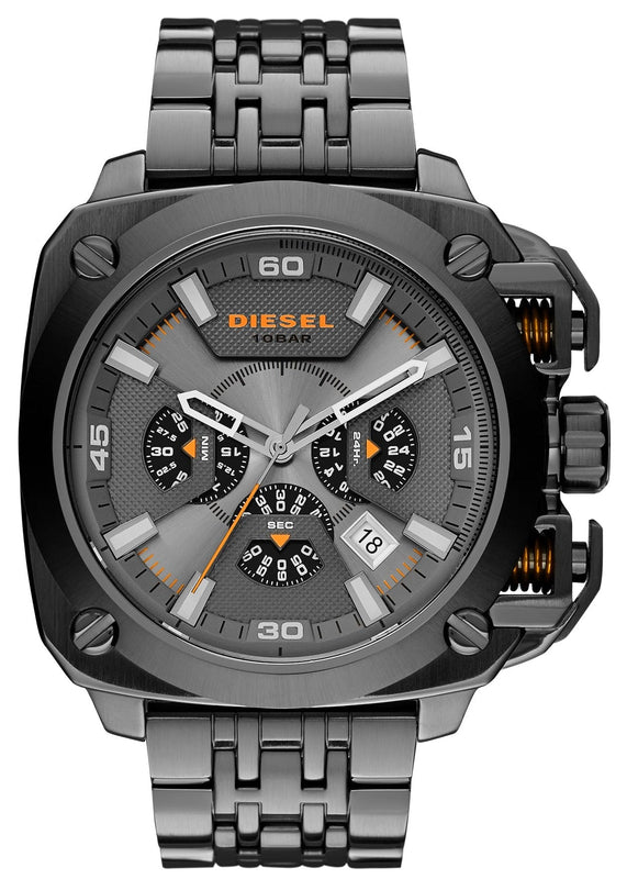 Buy Shop Diesel BAMF Chronograph Gray Dial Gray Steel Strap Watch For Men - DZ7344 USA Online