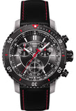 Buy Shop Tissot T Sport PRS 200 Chronograph Grey Dial Black Leather Strap Watch For Men - T067.417.26.051.00 USA Online