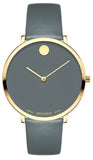 Buy Shop Movado 70th Anniversary Special Edition Grey Dial Grey Leather Strap Watch For Women - 0607140 USA Online