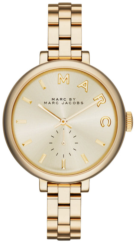 Buy Shop Marc Jacobs Sally Champagne Gold Dial Gold Steel Strap Watch for Women - MBM3363 USA Online