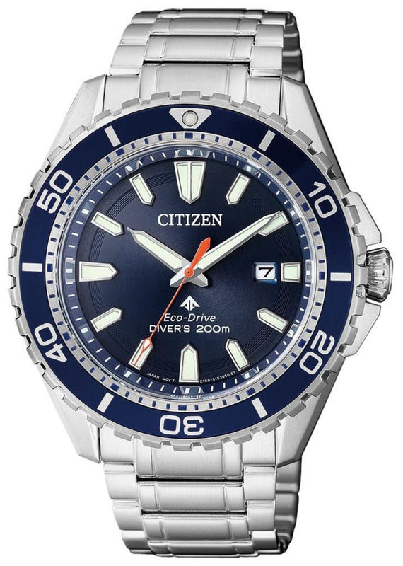 Buy Shop Citizen Promaster Marine Blue Dial Silver Steel Strap Watch For Men - BN0191-80L USA Online