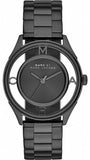 Buy Shop Marc Jacobs Tether Transparent Black Dial Black Steel Strap Watch for Women - MBM3419 USA Online