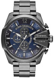 Buy Shop Diesel Mega Chief Chronograph Blue Dial Black Steel Strap Watch For Men - DZ4329 USA Online