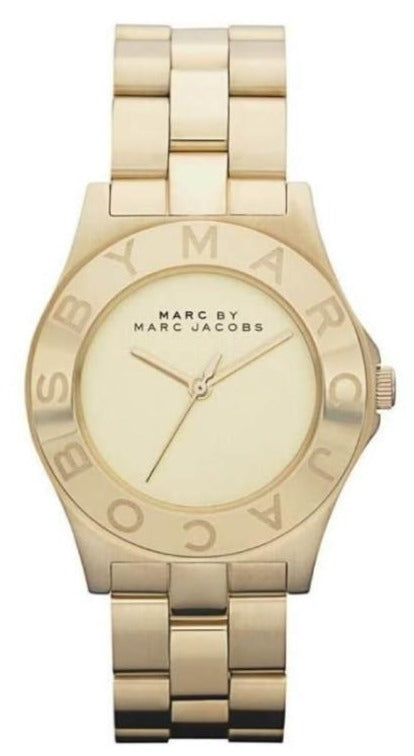 Buy Shop Marc Jacobs Blade Gold Dial Gold Steel Strap Watch for Women - MBM3126 USA Online