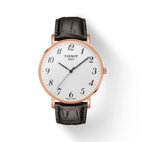 Buy Shop Tissot T Classic Everytime White Dial Black Leather Strap Watch For Men - T109.610.36.032.00 USA Online