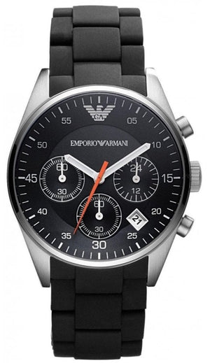 Buy Shop Emporio Armani Sportivo Chronograph Black Dial Black Strap Watch For Men - AR5858 USA Online