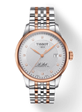 Buy Shop Tissot Le Locle Powermatic 80 Diamonds Silver Dial Two Tone Steel Strap Watch For Men - T006.407.22.036.01 USA Online