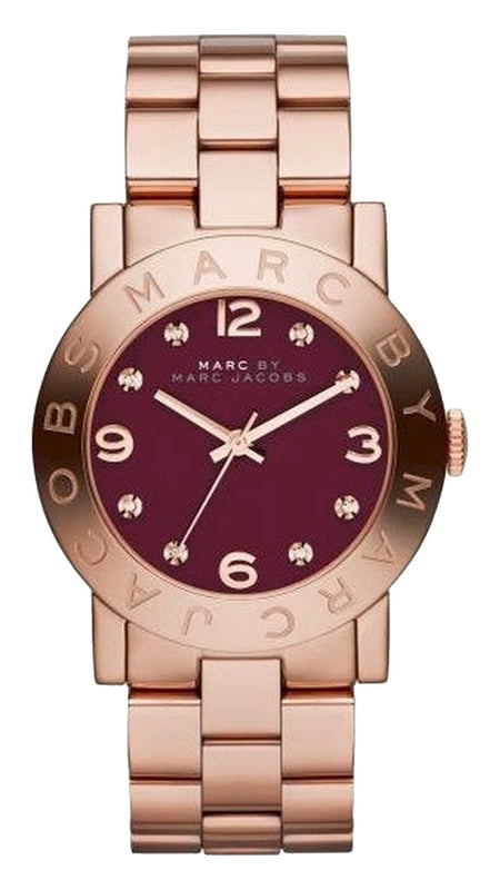 Buy Shop Marc Jacobs Amy Purple Rose Gold Steel Strap Watch for Women - MBM8616 USA Online