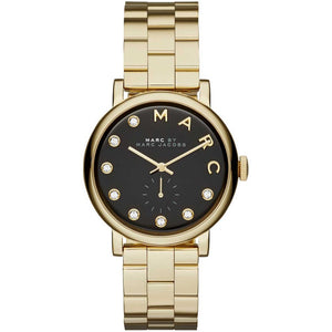 Buy Shop Marc Jacobs Baker Dexter Black Dial Gold Steel Strap Watch for Women - MBM3421 USA Online