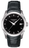 Buy Shop Tissot T Trend Couturier Black Dial Black Leather Strap Watch For Women - T035.210.16.051.00 USA Online
