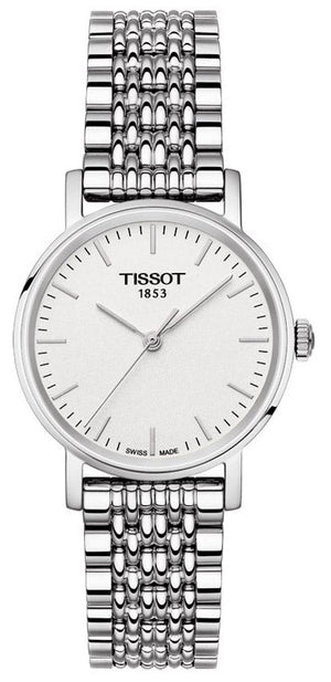 Buy Shop Tissot Everytime Small White Dial Silver Mesh Bracelet Watch For Women - T109.210.11.031.00 USA Online