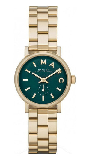 Buy Shop Marc Jacobs Baker Green Dial Gold Steel Strap Watch for Women - MBM3249 USA Online