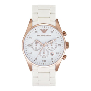 Buy Shop Emporio Armani Sportivo White Dial White Rubber Strap Watch For Men - AR5919 USA Online