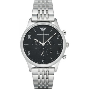 Buy Shop Emporio Armani Beta Chronograph Black Dial Steel Strap Watch For Men - AR1863 USA Online
