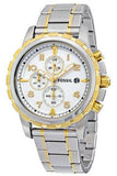 Buy Shop Fossil Dean Chronograph White Dial Silver Steel Strap Watch for Men - FS4795 USA Online