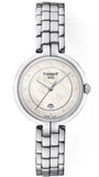 Tissot T Lady Flamingo Diamonds White Dial Silver Steel Strap Watch For Women - T094.210.11.116.01