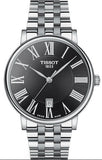 Buy Shop Tissot Carson Premium Black Dial Silver Steel Strap Watch For Men - T122.410.11.053.00 USA Online
