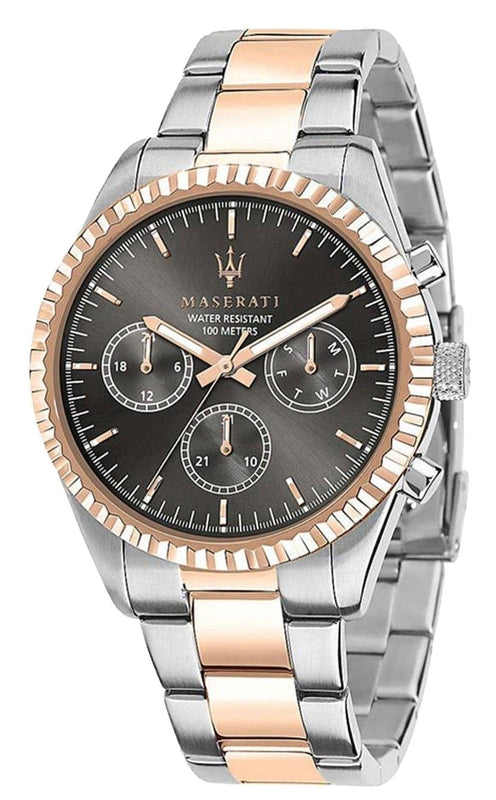 Buy Shop Maserati Competizione Analog Black Dial Two Tone Stainless Steel Strap Watch For Men - R8853100020 USA Online