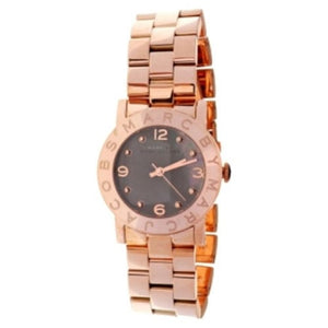 Buy Shop Marc Jacobs Amy Mother of Pearl Black Dial Rose Gold Steel Strap Watch for Women - MBM8610 USA Online