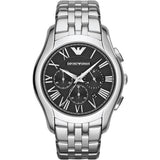 Buy Shop Emporio Armani Classic Chronograph Black Dial Silver Steel Strap Watch For Men - AR1786 USA Online