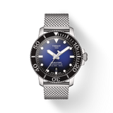 Buy Shop Tissot Seastar 1000 Powermatic 80 Blue Dial SIlver Mesh Bracelet Watch For Men - T120.407.11.041.02 USA Online