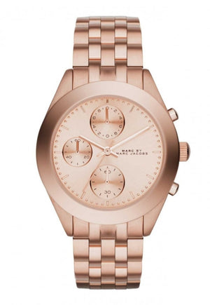 Buy Shop Marc Jacobs Peeker Chronograph Rose Gold Dial Rose Gold Steel Strap Watch for Women - MBM3394 USA Online