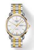 Tissot T Classic Automatics III White Dial Two Tone Steel Strap Watch For Men - T065.430.22.031.00