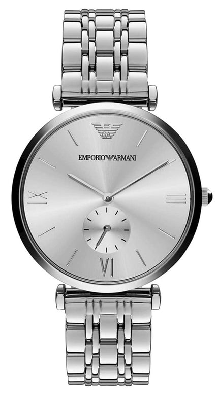 Buy Shop Emporio Armani Classic Silver Dial Silver Steel Strap Watch For Men - AR1819 USA Online