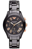 Buy Shop Emporio Armani Chronograph Black Ceramic Stainless Steel Dial Watch For Women - AR1411 USA Online