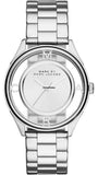 Buy Shop Marc Jacobs Tether Transparent Silver Dial Silver Steel Strap Watch for Women - MBM3412 USA Online