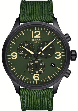 Buy Shop Tissot Chrono XL Green Dial Green NATO Strap Watch For Men - T116.617.37.097.00 USA Online