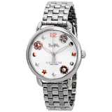 Coach Delancey White Dial Stainless Steel Watch For Women - 14502810