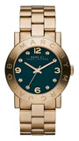 Buy Shop Marc Jacobs Amy Green Dial Gold Steel Strap Watch for Women - MBM8609 USA Online