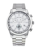 Buy Shop Gucci G Timeless Chronograph White Dial Silver Steel Strap Watch For Men - YA126472 USA Online