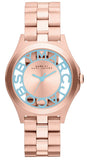 Buy Shop Marc Jacobs Henry Rose Gold Dial Rose Gold Steel Strap Watch for Women - MBM3296 USA Online