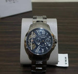Buy Shop Fossil Grant Twist Multifunction Blue Dial Grey Steel Strap Watch for Men - ME1146 USA Online