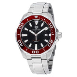 Buy Shop Tag Heuer Aquaracer Black Dial Silver Steel Strap Watch for Men - WAY101B.BA0746 USA Online