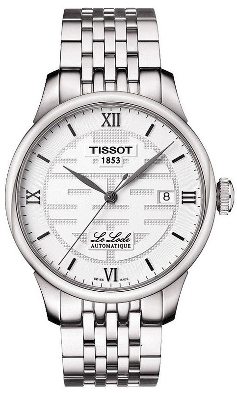 Buy Shop Tissot Le Locle Double Happiness Automatic Silver Dial Silver Steel Strap Watch For Men - T41.1.833.50 USA Online