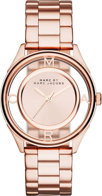 Buy Shop Marc Jacobs Tether Transparent Rose Gold Dial Rose Gold Steel Strap Watch for Women - MBM3414 USA Online