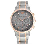 Emporio Armani Renato Gray Dial Gray Steel Strap Watch For Men - AR11077