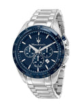 Maserati Traguardo Chronograph Blue Dial 45mm Stainless Steel Watch For Men - R8873612043