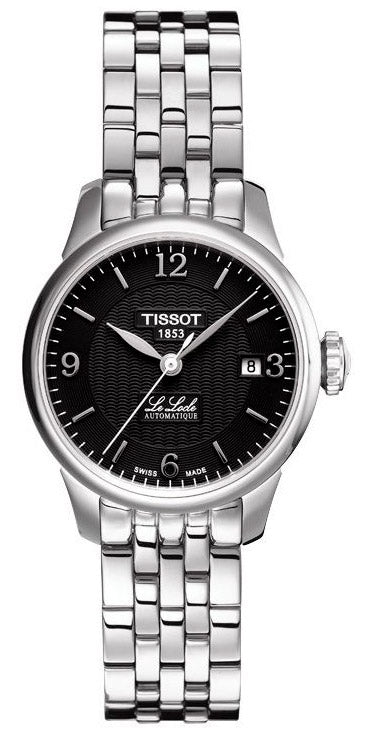 Buy Shop Tissot Le Locle Small Automatic Black Dial Silver Steel Strap Watch For Women - T41.1.183.54 USA Online