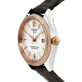 Tissot T Classic Ballade Powermatic 80 Lady Silver Dial Brown Leather Strap Watch For Women - T108.408.26.037.00