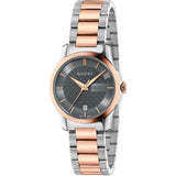 Gucci G Timeless Grey Dial Two Tone Steel Strap Watch For Women - YA126527