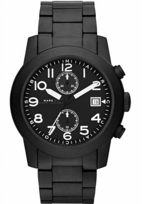 Buy Shop Marc Jacobs Larry Chronograph Black Dial Black Steel Strap Watch for Men - MBM5052 USA Online
