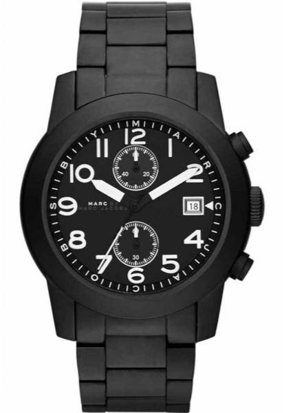 Buy Shop Marc Jacobs Larry Chronograph Black Dial Black Steel Strap Watch for Men - MBM5052 USA Online