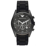 Emporio Armani Sportivo Chronograph Black Dial Black Stainless Steel Watch For Men - AR5889