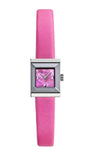 Buy Shop Gucci G-Frame Square Fuchsia Mother of Pearl Dial Fuchsia Leather Strap Watch For Women - YA128533 USA Online
