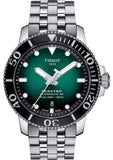 Tissot Seastar 1000 Powermatic 80 Green Dial Silver Steel Strap Watch For Men - T120.407.11.091.01