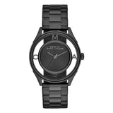Buy Shop Marc Jacobs Tether Transparent Black Dial Black Steel Strap Watch for Women - MBM3415 USA Online